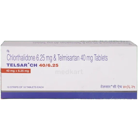 telsar ch 40/6.25mg tablet 10's